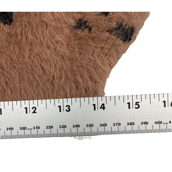 Womens Mystree Fuzzy Animal Cheetah Print Pullover Sweater Cozy Soft‎ Size Small - Picture 6 of 16